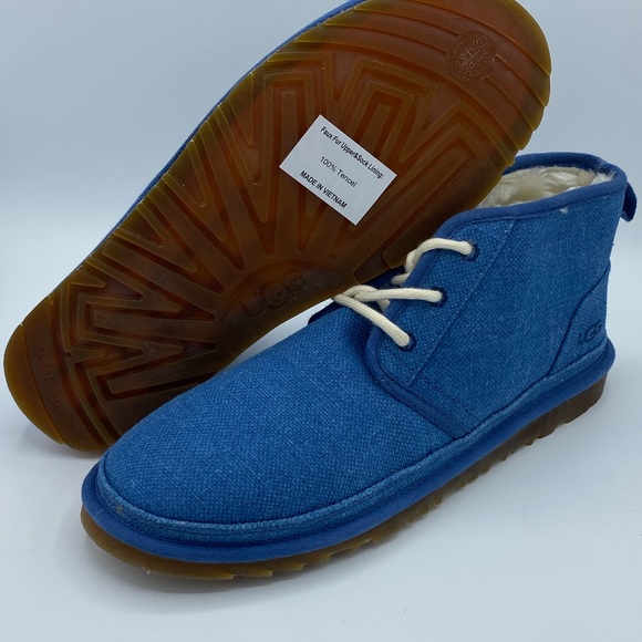 UGG NEUMEL NATURAL INDIGO MEN'S ANKLE CHUKKA LACE UP MEN'S BOOTS US SIZE 11 - Picture 3 of 4